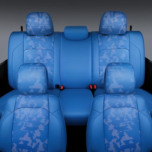 Image of Carlimeki Leather Seat Covers Custom Fit for Tacoma Gen 3rd (2016-2023) | For Double & Crew Cab only - Fits SR, SR5, Limited, TRD Pro, TRD Sport, TRD Off-Road, Trail Special Edition - Fully Covered