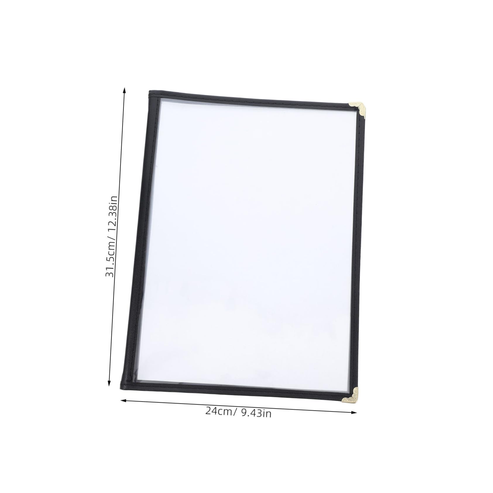 BUGUUYO Restaurant Supplies Transparent Menu Covers Plastic Pockets for A4 Recipe Books