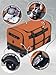 normani XXL Reisetasche 100-120 Liter 2-Rad Trolley groß Weichgepäck Travel Bag mit Rollen und 8 Fächern – erweiterbare Rolltasche 75x37x36-43 cm Orange 120 Liter
