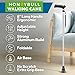 HONEYBULL Walking Cane with Air Cushion for Men & Women - Foldable, Adjustable, Collapsible, Bumper Base Tip, Heavy Duty | Walking Sticks for Seniors & Adults (Silver)