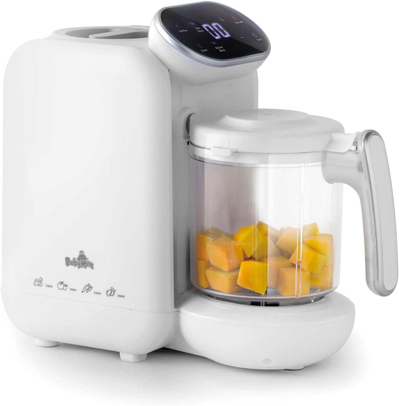 Baby Food Maker/Processor Mill Grinder Steamer, Purée Blender Maker for Babies, Ergonomic Touch Screen Control, Bottle Warmer Function, Free Baby Food Recipe Book