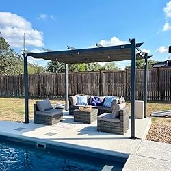 PURPLE LEAF 10' x 13' Patio Aluminum Pergola with Double