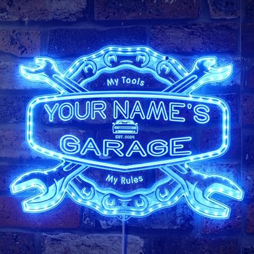 ADVPRO Personalized Your Name Garage Man Cave RGB Dynamic Glam