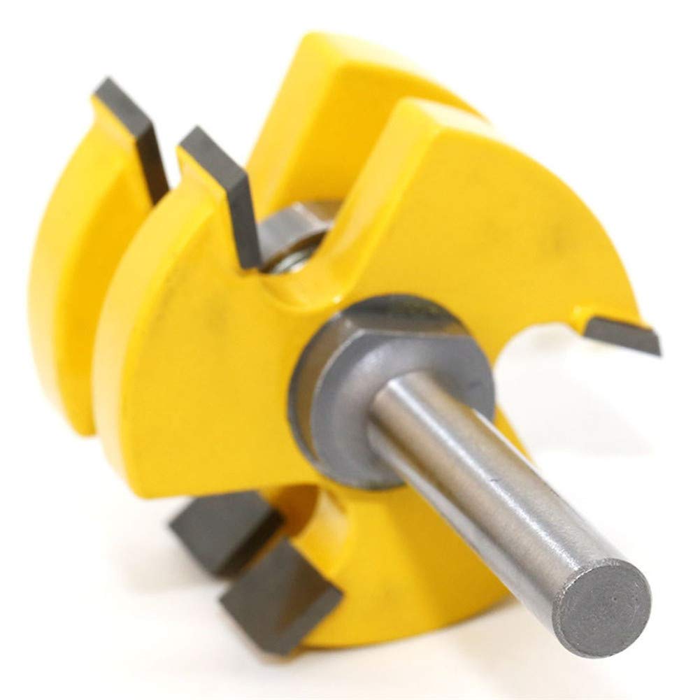 2 pezzi Set di frese per scanalature e lingue, set di punte per fresa a T, codolo da 8 mm, set di frese per fresatrice per macchina CNC di incisione e rifinitura per lavorazione del legno DIY