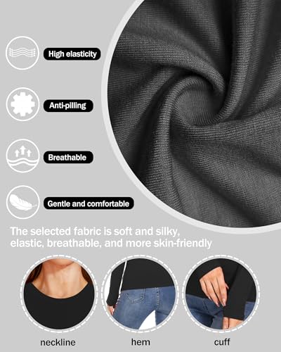 Womens Long Sleeve Crewneck Slim fit T Shirts Sexy Cute Dressy Casual Fall Basic Tops Tee Tshirt Blouse4