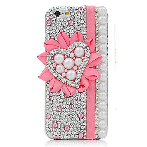 AS-Zeke Elegant Phone Case Series Pearl Sweet Heart Handmdae Design Compatible with T-Mobile Revvl 4 Plus 6.52 inch 2020 - Pink