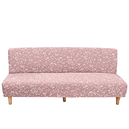 Surwin Housse de Clic Clac élastique Canapé 2/3 Places, 3D Imprimé Fleur de Canapé sans Accoudoir Couverture de Canapé-lit Universel Canapé Pliant...