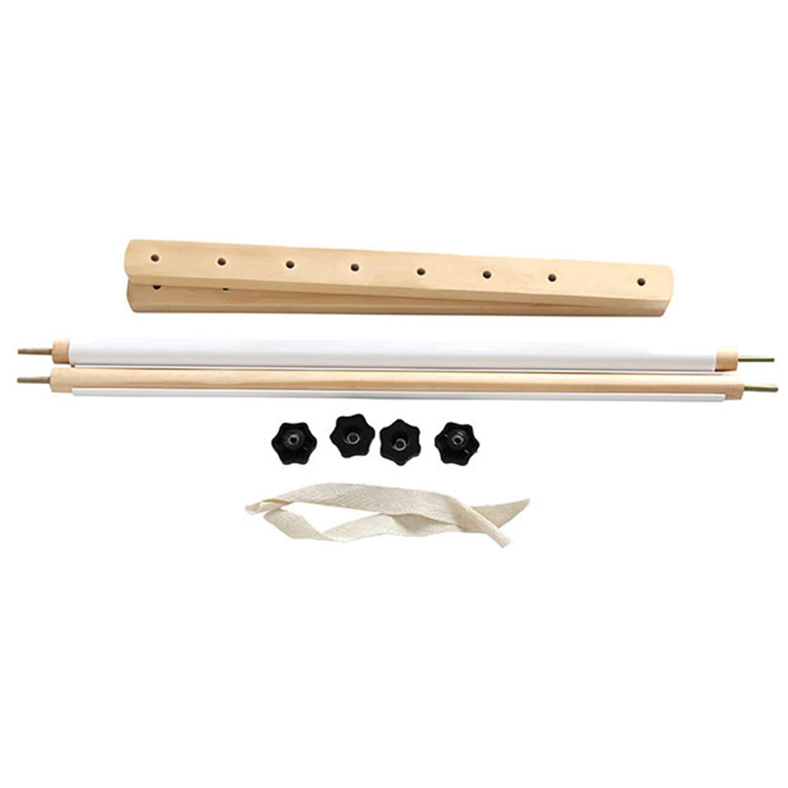 Bastidor de Bordado de Punto de Cruz de Mano, Madera Maciza Ajustable 35 cm, diseño de cinturón de Tela de Tarjeta, Conveniente y rápido, Soporte