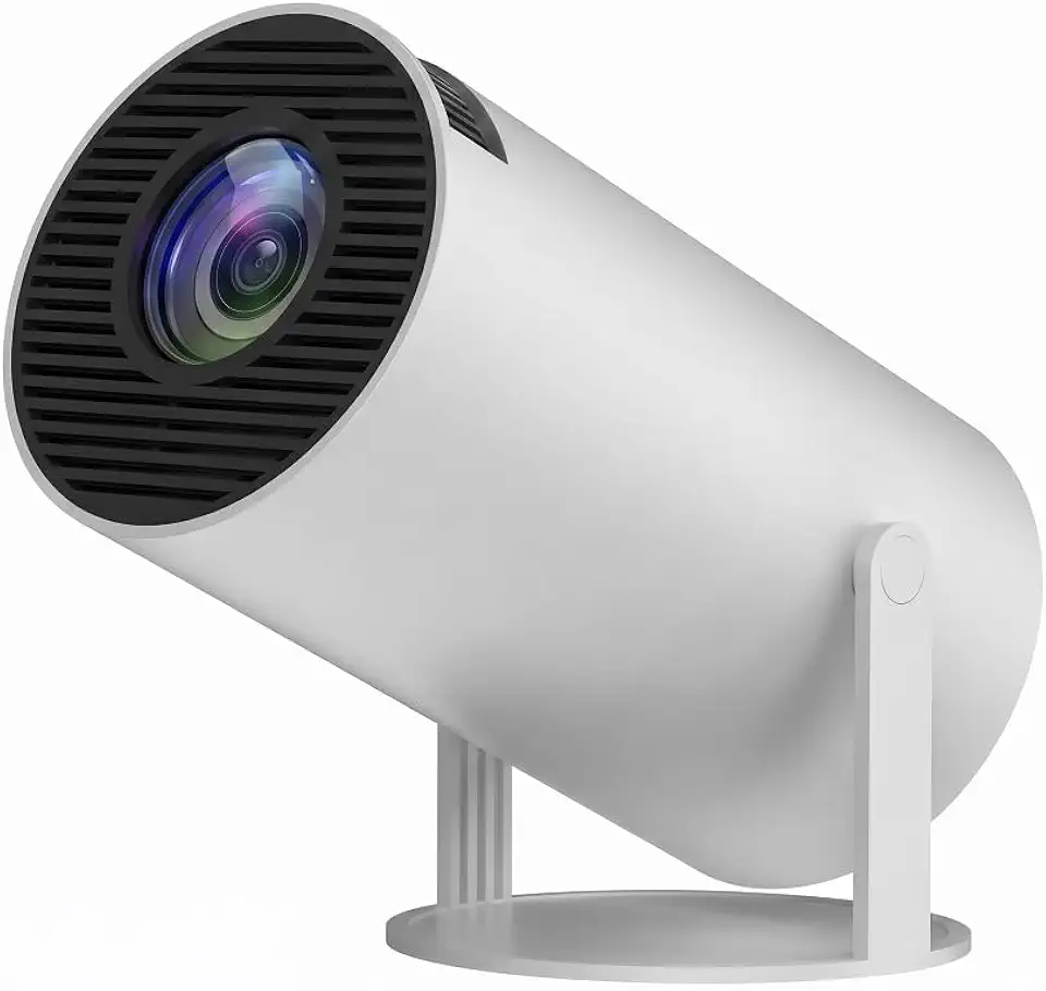 Mini Projetor Portátil HY300 Smart Android 11 - Wi-Fi e Bluetooth - Suporte 4K Full HD - 8000 Lumens LED - Rotação 180° com Correção Trapezoidal Automática - Projetor Cinema em Casa Linha Premium