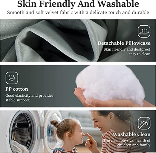 Miniatura 5 de Almohada de cuña para cabecero de dormitorio, almohada de lectura para la espalda, soporte para sentarse en la cama, cojín lumbar, almohada corporal