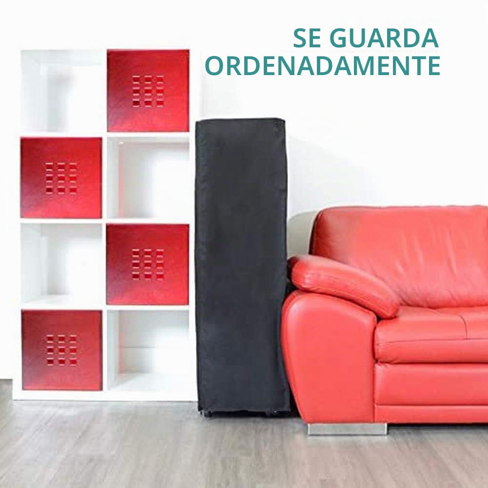 Akozon Cubierta de Cama Plegable, Cubierta de Cama Plegable Portátil Negra 80x190 para Uso Protector en Interiores y Exteriores X190 80 Muebles a Prueba de Polvo (Los 85 * 33 * 107cm)