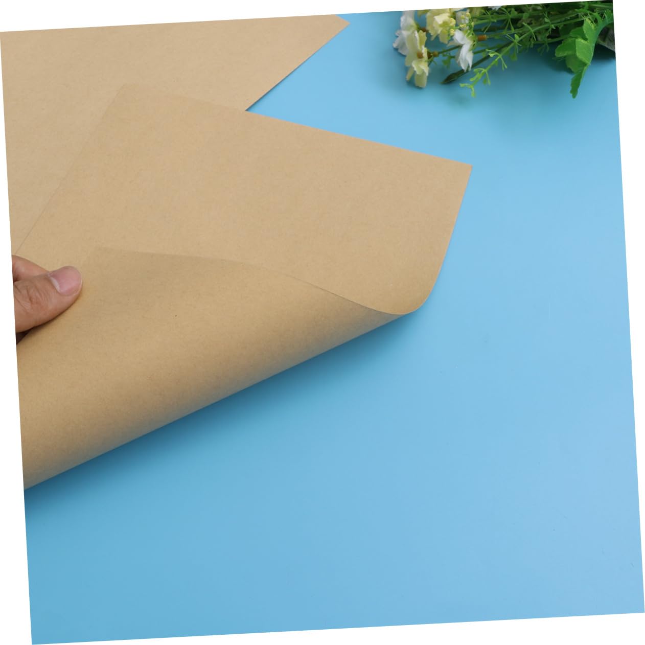 Operitacx Papier à Lettres Vintage en Kraft 100 Feuilles 120g Khaki