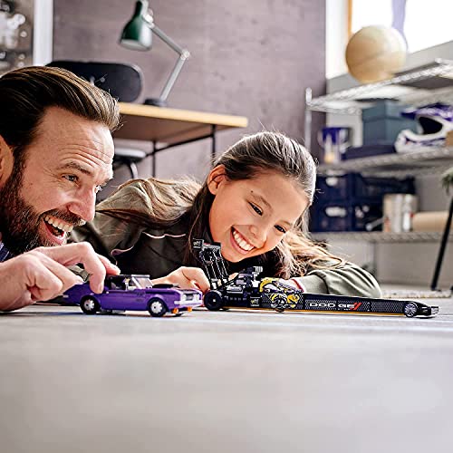 Speed Champions Mopar Dodge//SRT Top Fuel Dragster and 1970 Dodge Challenger T/A 76904 Building Toy; New 2021 (627 Pieces) - Lego - Immagine 2