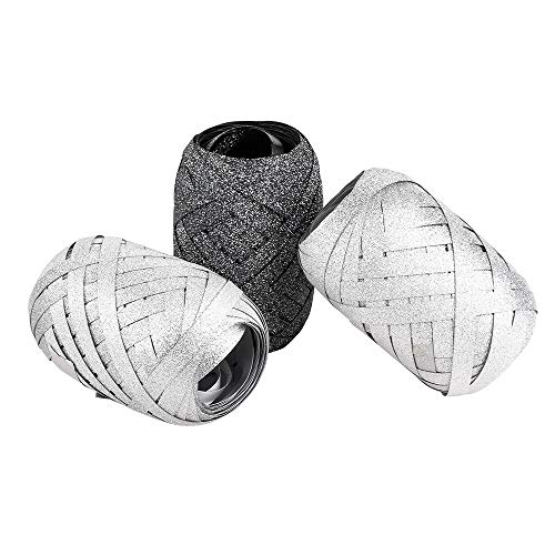 ideen mit herz - Lot de 3 rubans de 5 mm de long - 2 x argentés et 1 x anthracite diamantés