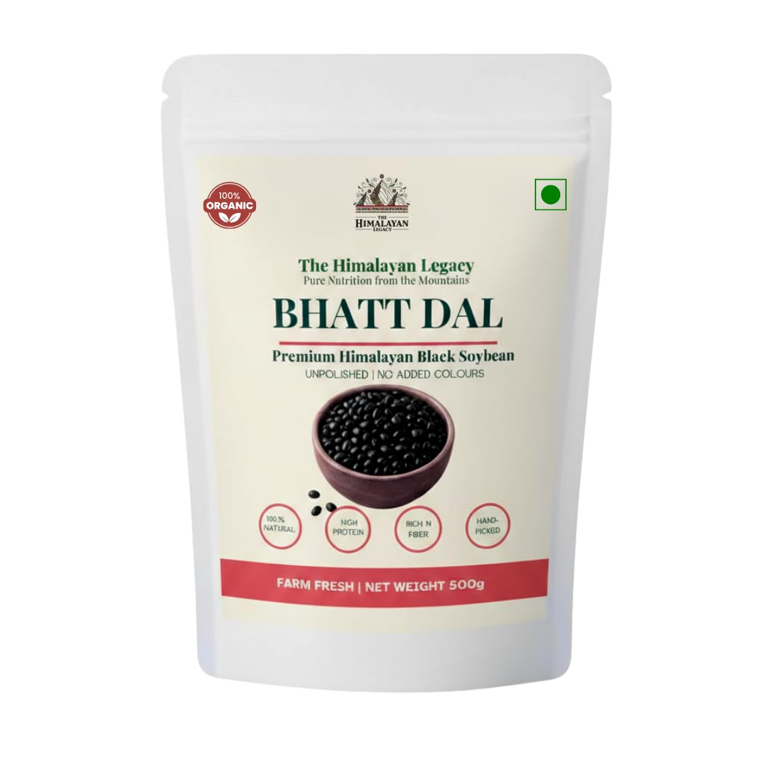 The Himalayan Legacy Organic Bhatt Dal Premium Black Soybean High Protein High Fiber Unpolished Handpicked Rich in Antioxidants 450g-image-14