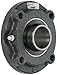 Browning VFCS-220S Normal-Duty Piloted Flange Unit, 4 Bolt, Setscrew Lock, Regreasable, Contact and Flinger Seal, Cast Iron, Inch, 1-1/4" Bore, 2-9/16" Bolt Hole Spacing Width, 4-3/8" Overall Width