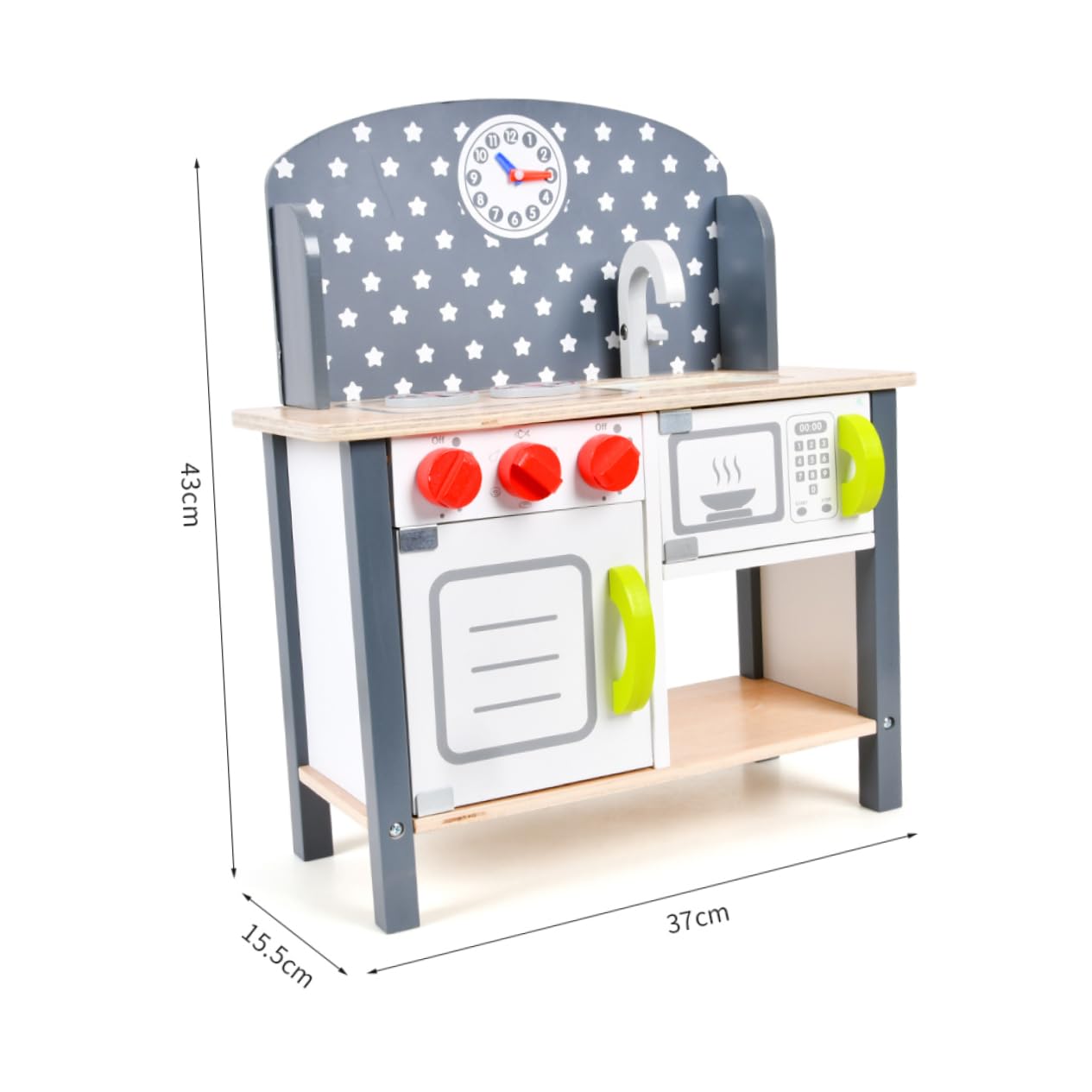 SUPVOX Adorable Wooden Kitchen Toys for Boys and Girls Play Kitchen Set Educational Plaything