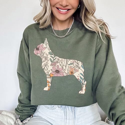 Personalized Dog Mom Floral Sweatshirt, Dog Mom Gift for Women, Pet Owner, Custom Dogs Gifts2