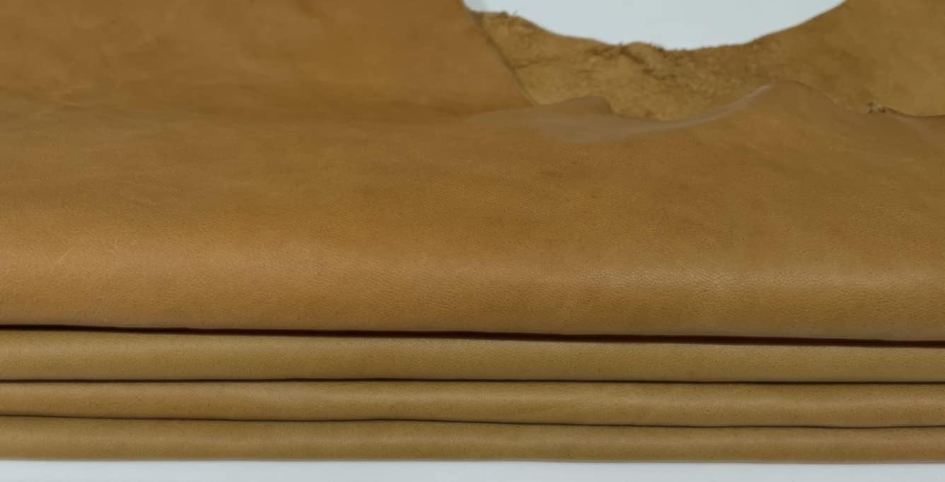 Peau de mouton de qualité supérieure en cuir nappa souple – Sans trous ni découpes (brun roux)