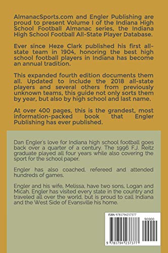 Indiana High School Football All-State Player Database: 1904 to 2018 (The Indiana High School Football Almanac) - Image 2