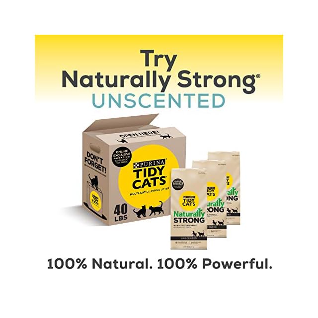 Purina Tidy Cats Unscented Cat Litter, Free & Clean Clumping Clay Cat