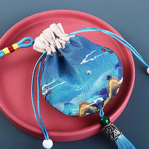 Bolsa de tela estilo antiguo para sachet con cordón miniatura 7