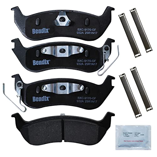Image of Bendix Priority1 CFC932A Ceramic Rear Brake Pads for Ford Crown Victoria 2011-2003, Ranger 2011-2010, Lincoln Town Car 2011-2003, Mazda B2300 2010, B4000 2010, Mercury Marauder 2004-2003