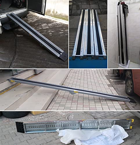 Rampas metálicas portátiles para motos y sillas de ruedas miniatura 6