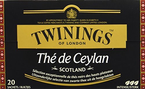 Twinings Thé de Ceylan Scotland 20 Sachets 40 g - Lot de 4