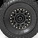 Rough Country 15x8 Black Steel Simulated Beadlock Wheel - 5x4.5, 19mm Offset, 3.30 Bore, Heavy-Duty Off-Road Rim for Trucks, Jeeps & SUVs