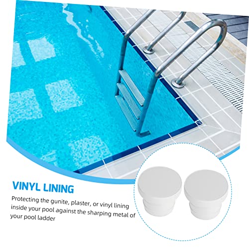 Tapón de escalera de piscina de goma beige miniatura 2