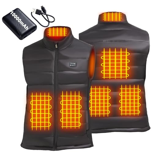 Heated Vest for Men Women with Battery Pack Lightweight Rechargeable Electric Heated Jackets Winter Hunting Heating Vest