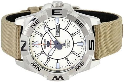 Amazon.com: Seiko 5 Sports SRPA67 Men's Explorer Military Fabric Band Beige  Dial Automatic Watch : Clothing, Shoes \u0026 Jewelry
