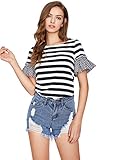 Floerns Women's Short Sleeve Summer Casual T Shirt