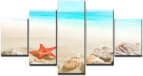 Amazon ビーチヒトデとコンクのイラスト キャンバスプリントアート5枚のモダンなフレームアートなし 家庭のモダンな装飾に適しており 家族の居間やダイニングルームに適しています ウォールステッカー オンライン通販 Amazon ビーチヒトデとコンクのイラスト キャンバスプリントアート5枚のモダンなフレームアートなし 家庭のモダンな装飾に適しており 家族の居間やダイニングルームに適しています ウォールステッカー オンライン通販