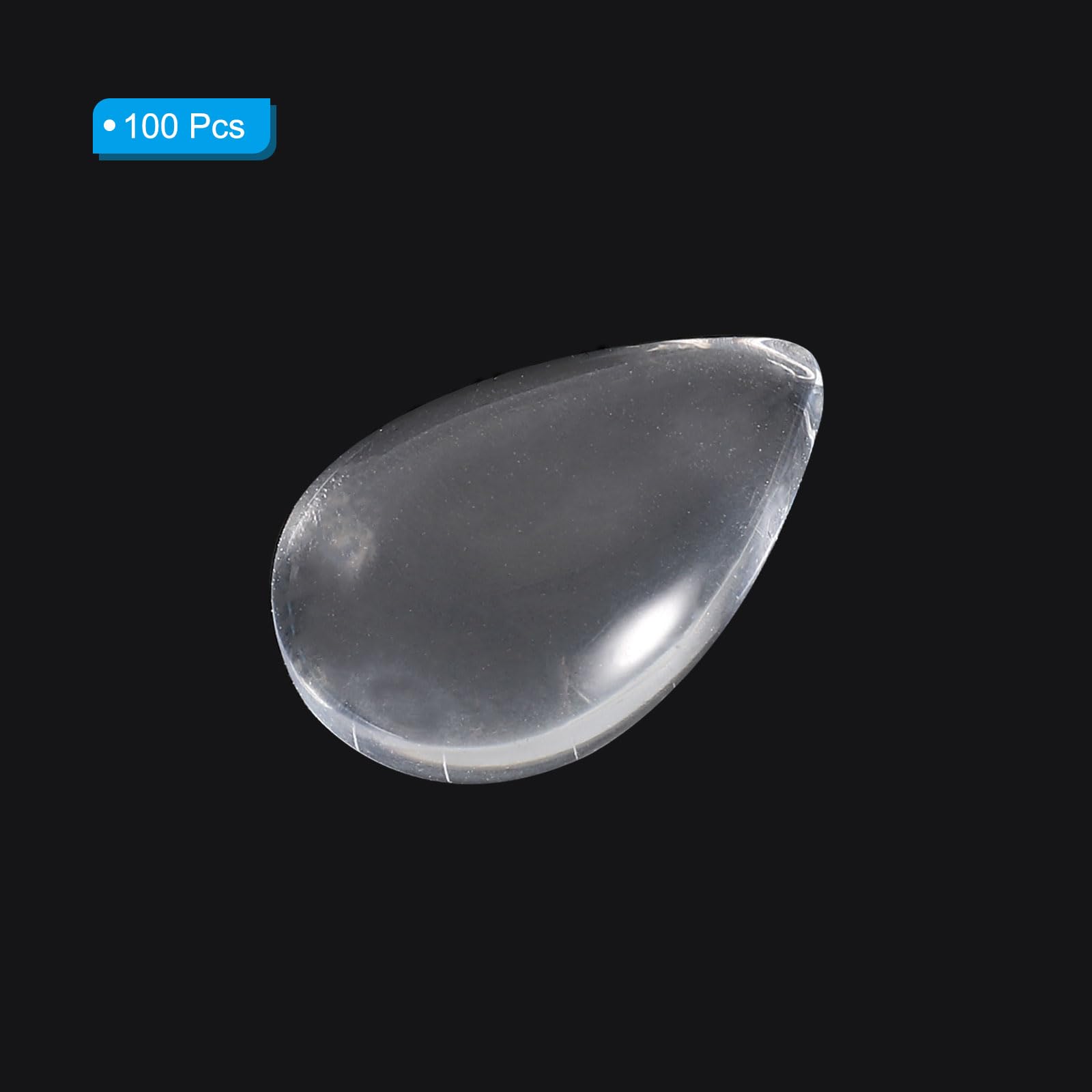 PATIKIL Transparent Glass Cabochons, 100Pcs 10x14mm Drop Shaped Glass Dome Tiles for Photo Pendant Jewelry Making Clear - Image 3