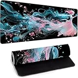 Tappetino per Mouse da Gioco, Superficie Microtessuta Esclusiva, Base Antiscivolo, Movimenti Silenziosi, Presa Stabile su Superfici Lisce Tappetino Mouse 800 x 300 x 3mm Nero Cartone Animato K-I