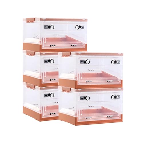 【5個セット】収納ボックス コンテナボックス 透明 収納ケース 大容量 卓上収納ケース ふた キャスター付き 衣装ケース 整理ボックス 衣類 書類 小物 おもちゃ 収納 積み重ね可能 多機能 防塵 防カビ 防湿 家庭用 車用 オフィス用 組立簡単 収納ボッ