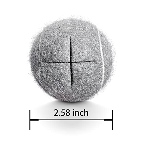 HPWFHPLF Precut Tennis Balls, 4PCS Walker Glide Balls, Heavy Duty Long Lasting Felt Pads for Furniture Legs and Floor Protection (Grey) - Thumbnail 2