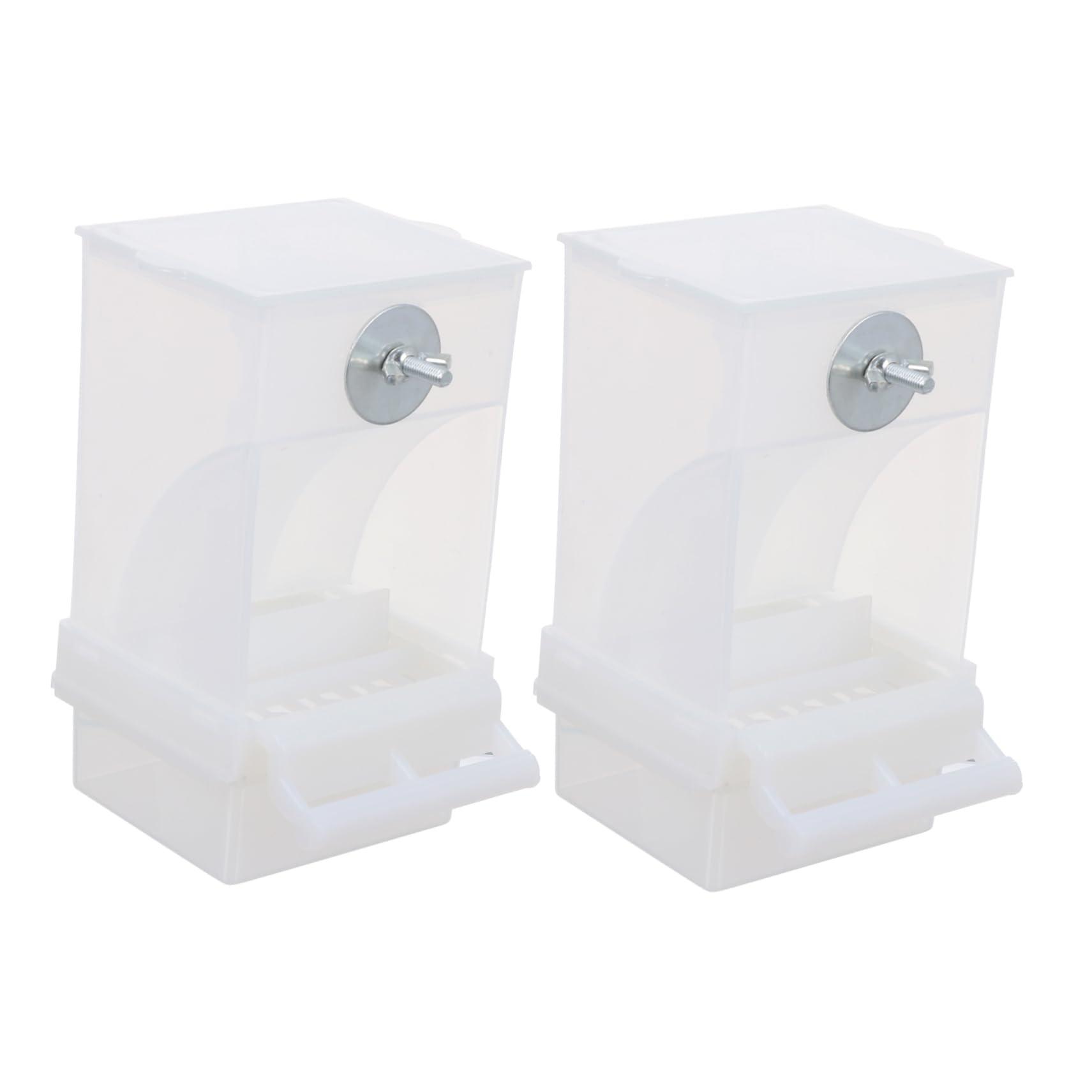 Didiseaon 2Pcs Automatic Bird Feeder with Capacity Bird Food Container for Canary Cockatiel Finch for Outdoor and Cage Use Easy to Monitor Food Levels