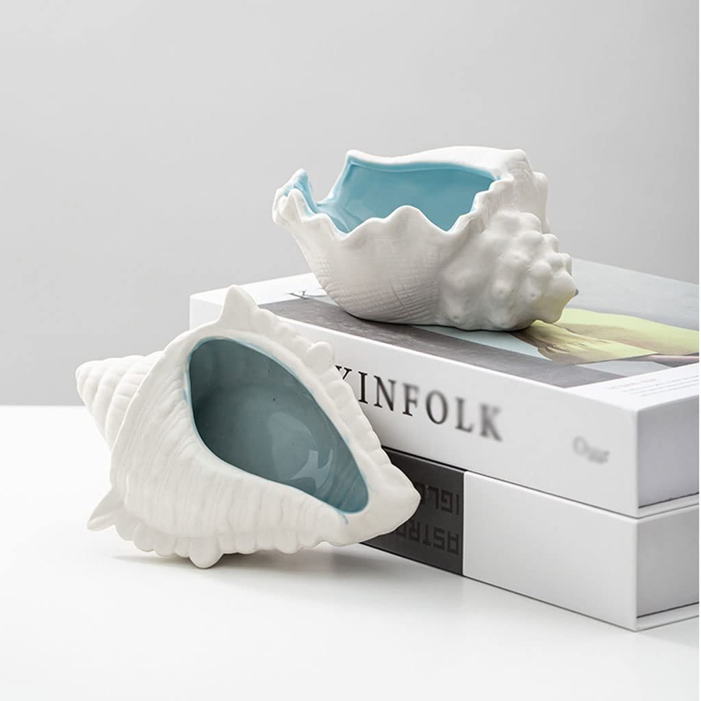 Popielniczka Wewnątrz Zewnątrz Nordic Creativity Conch kształt Popielniczka Ceramiczna Taca Ash Osobowości Domowy Dekoracja Dekoracji Przechowywanie Box Holder Popielniczka Dom Biuro(B)
