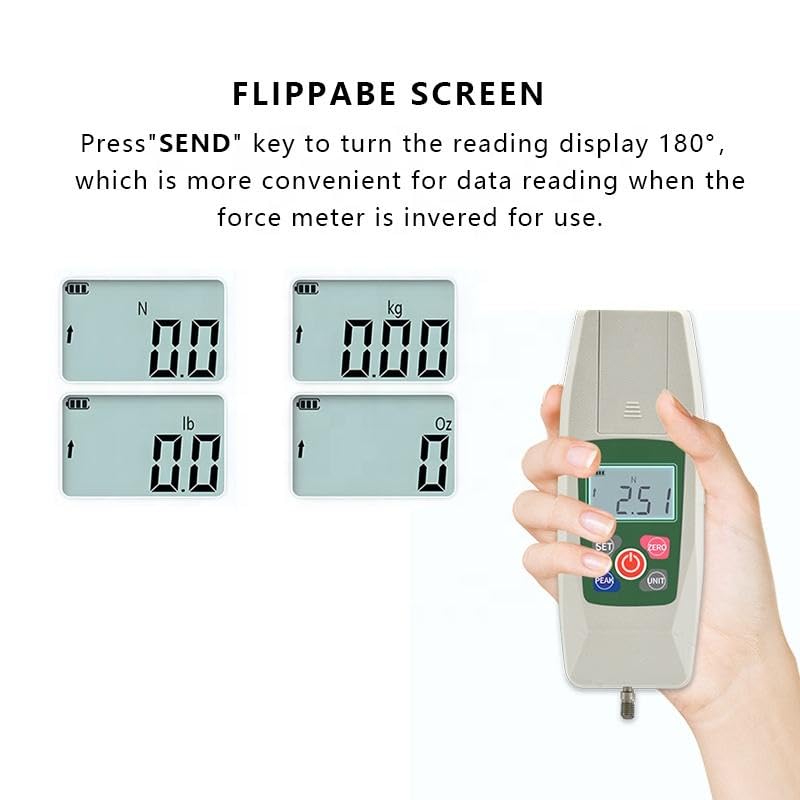 Digital Force Gauge Push Pull Dynamometer Built-in Sensor with Max Load Value 100N/10kg/22Lb/360Oz Used in The Push-Pull Load Plug-in Force Test and Destructive Test