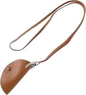Bolsa para collar de llaves, pequeñas bolsas de cuero, bolsas portátiles para el cuello, bolsa para auriculares para el cuello, bolsa ligera, bolsa semicircular para auriculares, bolsa para llaves