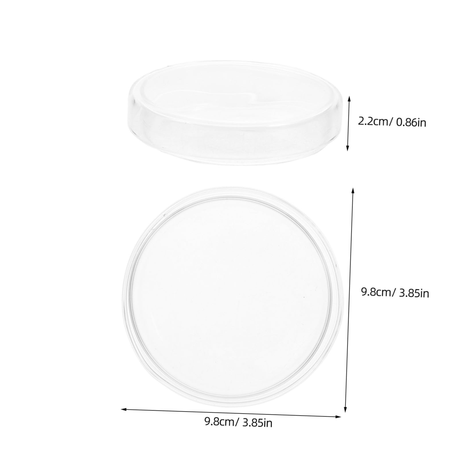 FUNOMOCYA Versatile 90mm Lab Glass Dishes with Lids for Cell Culture Microbiology and Educational Labs