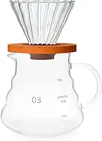 Kit Preparo de Café Especial Com Suporte Para Filtro de Papel + Jarra Vidro Borossilicato 800ml