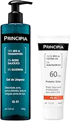 Principia kit Gel de Limpeza GL-01+ Protetor solar facial PS-01 FPS 60
