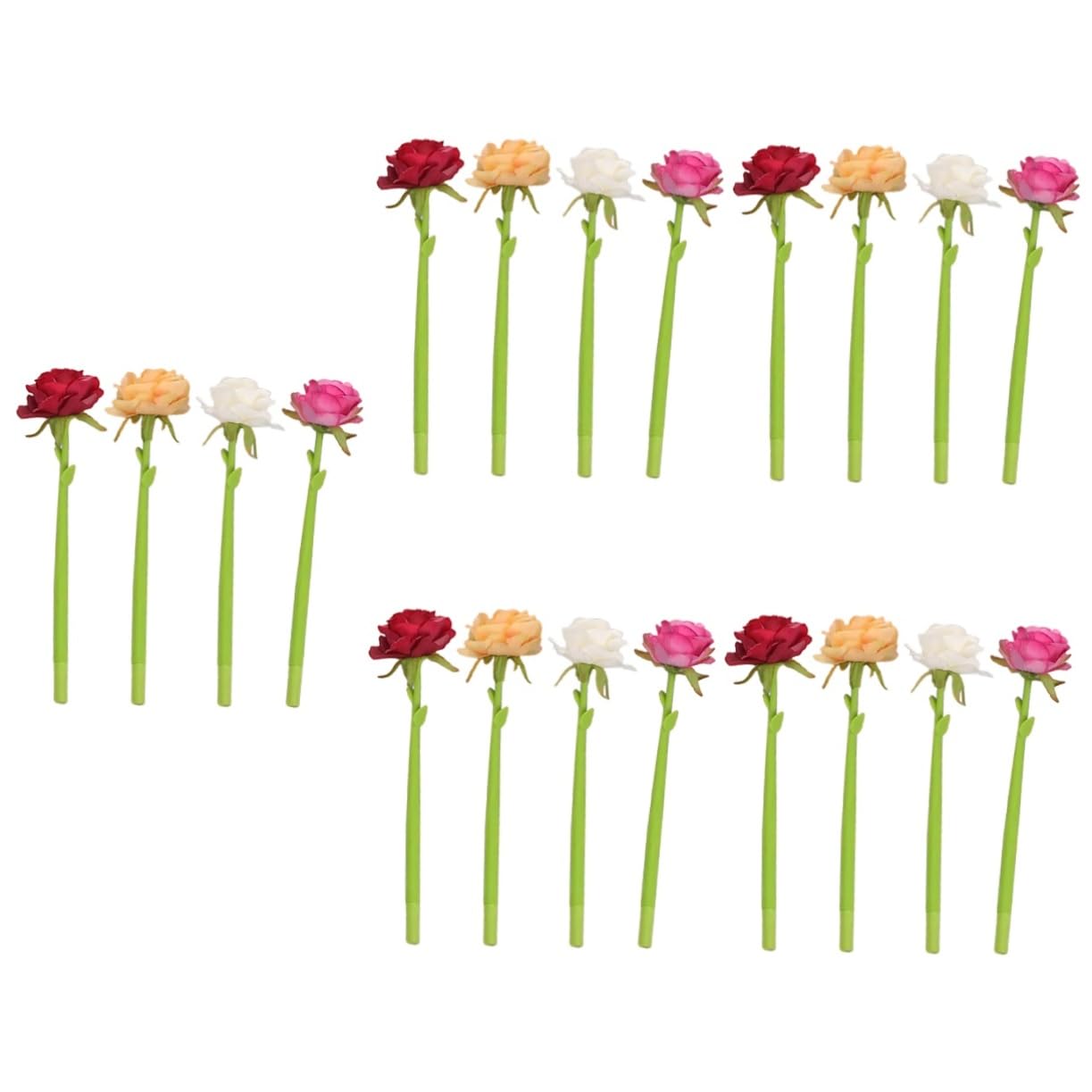 VILLCASE Lot De 5 Stylos Gel En Forme De Rose Pour Garçons Et Filles Instruments Décriture Créatifs Stylos En Silicone Pour La Famille Et Les Étudiants 4 Pièces X 5