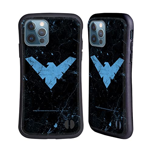 Head Case Designs Officially Licensed Batman Dc Comics Logo Grunge Nightwing Hybrid Case Compatible With Apple Iphone 12 / Iphone 12 Pro #TOP7