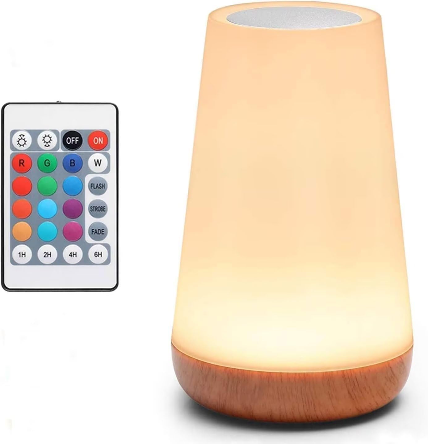 Luce Notturna, Lampada da Comodino Touch A LED, Luce Dimmerabile con Telecomando con Cambio Colore RGB, Ricaricabile Tramite USB, Lampada Portatile per Neonati, Bambini, Camera da Letto, So