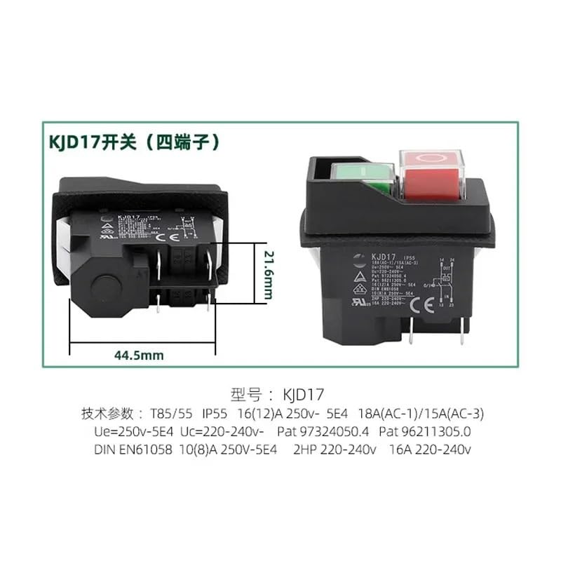 Interruptor magnético de 4 pines para máquina de cortar carne miniatura 5